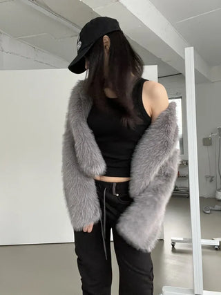 Saturday Crop Faux Fur Jacket