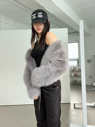 Saturday Crop Faux Fur Jacket