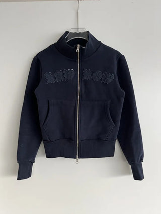 Lettering Low Fleece Training Crop Zip-Up