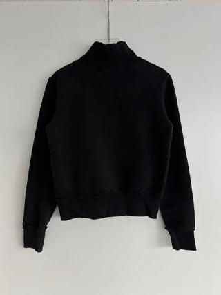 Lettering Low Fleece Training Crop Zip-Up