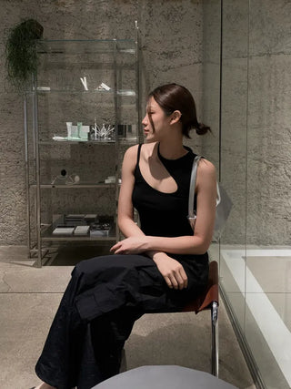 Pocket Cargo Nylon Wide String Banding Pants