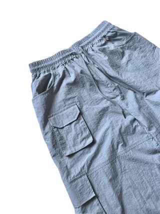 Pocket Cargo Nylon Wide String Banding Pants