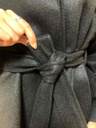 Classic Shawl Collar Belted Loose Fit Coat