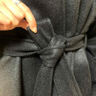 Classic Shawl Collar Belted Loose Fit Coat