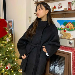 Barebelt Loose Fit Cardigan Handmade Wool Coat