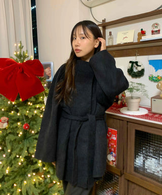 Barebelt Loose Fit Cardigan Handmade Wool Coat