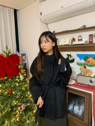 Barebelt Loose Fit Cardigan Handmade Wool Coat