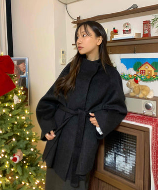 Barebelt Loose Fit Cardigan Handmade Wool Coat