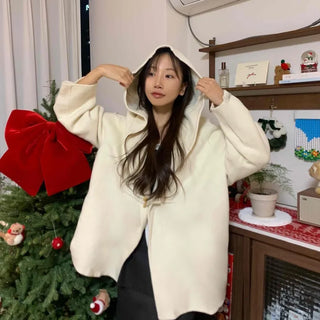 Pale Oversized Wide Collar Crop Short Coat