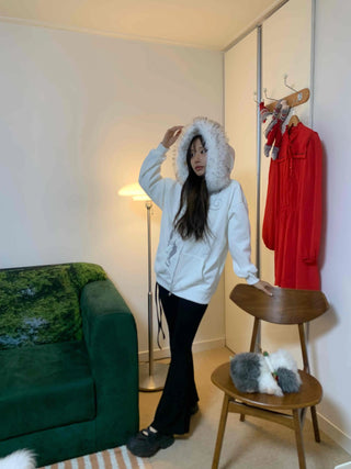 Elastic Waist Suede Slim Flare Velvet Pants