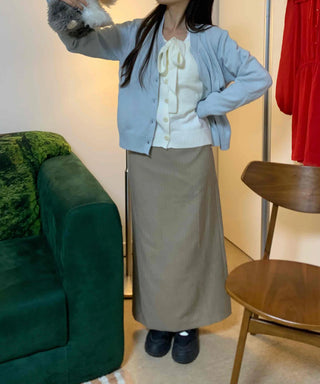 Soft Suede Elastic A-Line Maxi Skirt