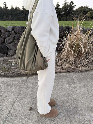 Cozy Fleece Hooded Wide Long Two-Piece Set