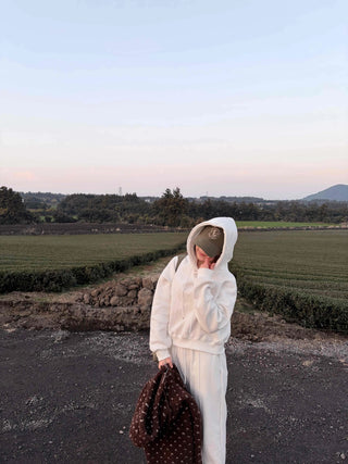 Cozy Fleece Hooded Wide Long Two-Piece Set