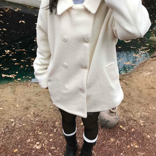Marine Button Cropped Peacoat