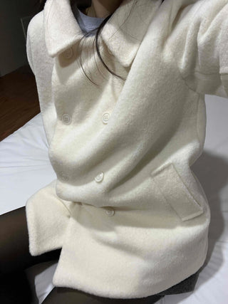 Marine Button Cropped Peacoat
