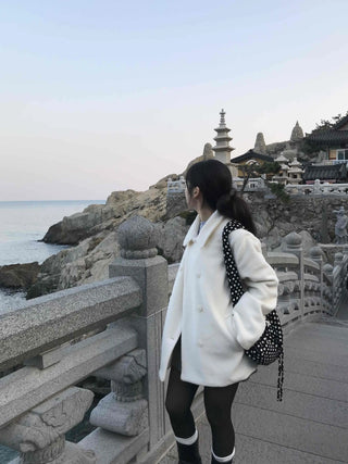 Marine Button Cropped Peacoat