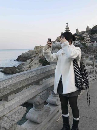 Marine Button Cropped Peacoat