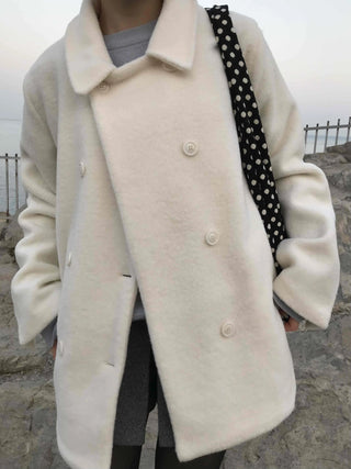 Marine Button Cropped Peacoat