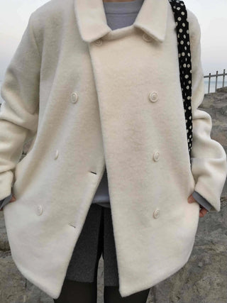 Marine Button Cropped Peacoat