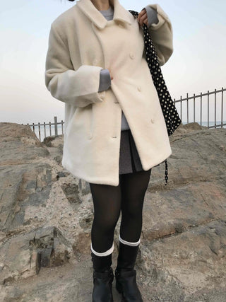 Marine Button Cropped Peacoat