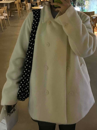 Marine Button Cropped Peacoat