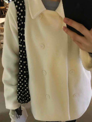 Marine Button Cropped Peacoat
