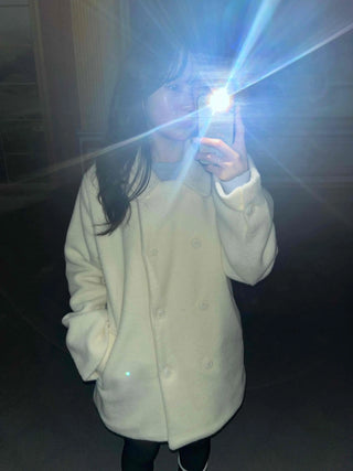 Marine Button Cropped Peacoat