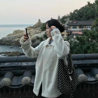 Marine Button Cropped Peacoat