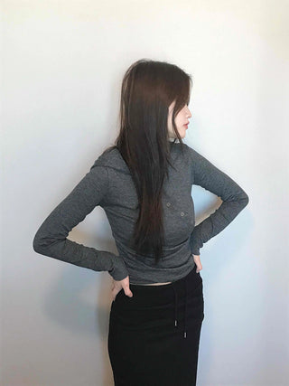 Daily Melange Skinny Fit Crop Hoodie
