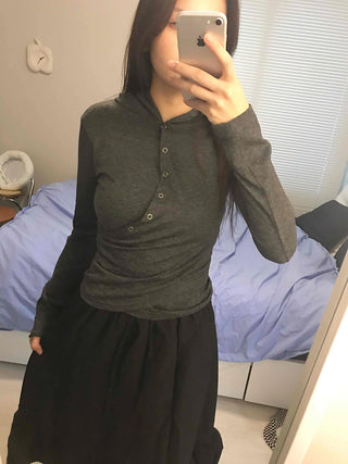 Daily Melange Skinny Fit Crop Hoodie