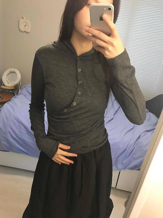 Daily Melange Skinny Fit Crop Hoodie