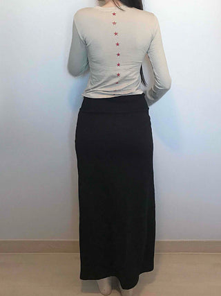 Modern Simple Elastic Slim H-Line Long Skirt