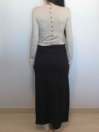 Modern Simple Elastic Slim H-Line Long Skirt