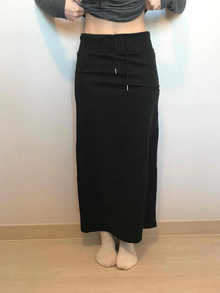 Modern Simple Elastic Slim H-Line Long Skirt