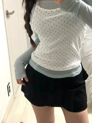 Damu Simple Basic Mini Pants Skirt