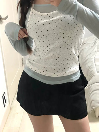 Damu Simple Basic Mini Pants Skirt