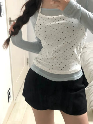 Damu Simple Basic Mini Pants Skirt
