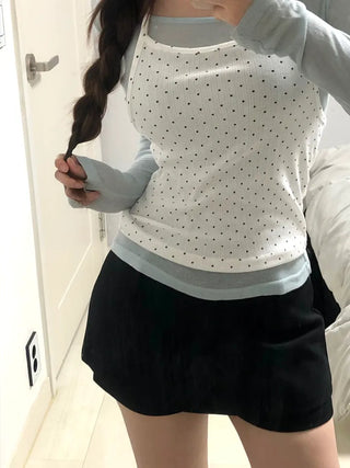 Damu Simple Basic Mini Pants Skirt