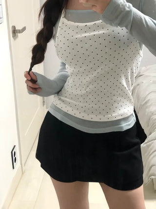 Damu Simple Basic Mini Pants Skirt