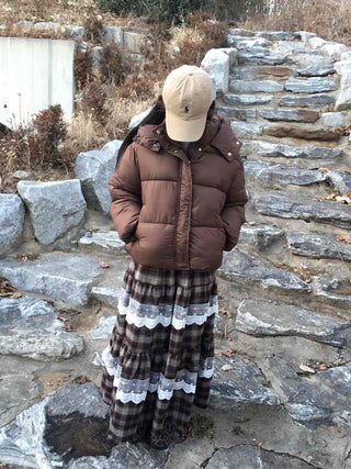 Oversized Down Hooded Voluminous Short Padded Jacket