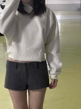Soft Cotton Loose Fit Short Hoodie