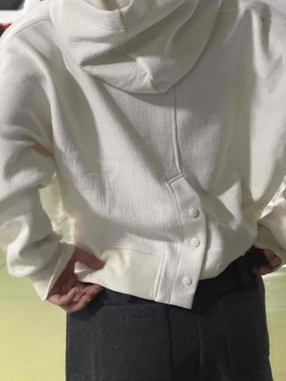 Soft Cotton Loose Fit Short Hoodie