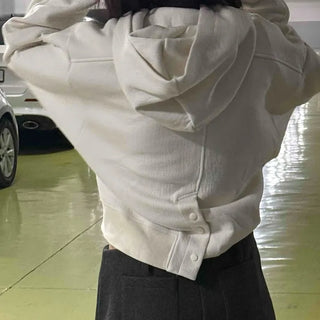 Soft Cotton Loose Fit Short Hoodie