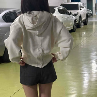 Soft Cotton Loose Fit Short Hoodie