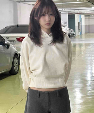 Soft Cotton Loose Fit Short Hoodie