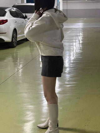 Soft Cotton Loose Fit Short Hoodie