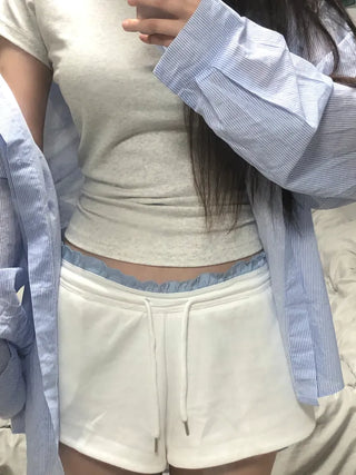 Bico Striped Delicate Boxy Fit Summer Shirt