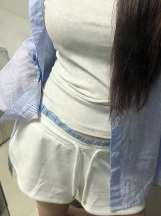 Bico Striped Delicate Boxy Fit Summer Shirt