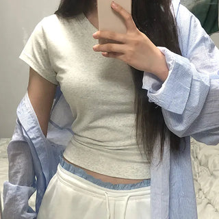 Bico Striped Delicate Boxy Fit Summer Shirt