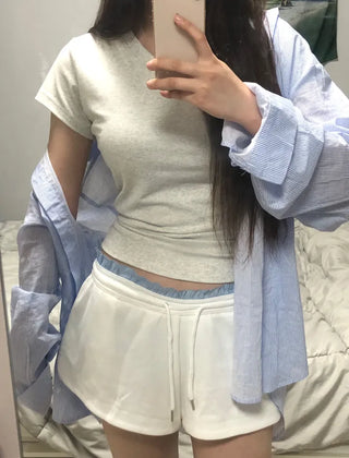 Bico Striped Delicate Boxy Fit Summer Shirt